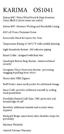 Outdoor Survival Canada parka - OSC Karima jacket $925.00