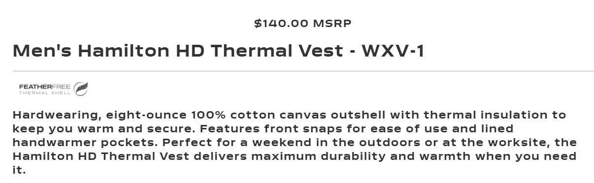Stormtech WXV-1 Hamilton HD Thermal Vest $112.00 compare at $160.00