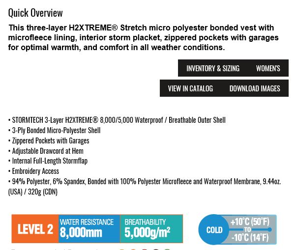 Stormtech Cirrus Bonded Vest - BXV-2 - $80.00 compare at $110.00