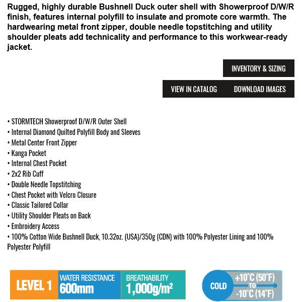 Stormtech Flatiron Work Jacket CWC-2 - discounted to $112.00 compare at $160.00