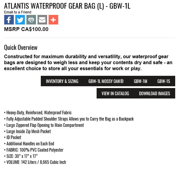 Stormtech Bag - Atlantis Waterproof gear Bag - Stormtech GBW-1L - sale price $91.00 compare at $130.00