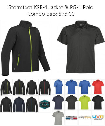 Stormtech Jacket and polo shirt combo - KSB-1 & PG-1- package discount  price