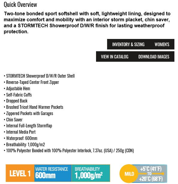 Stormtech jacket - Pulse softshell SDX-1 -discount price $68.00 compare at $95.00