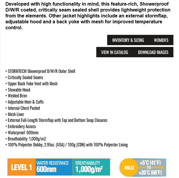 Stormtech Logan shell - SSR-4