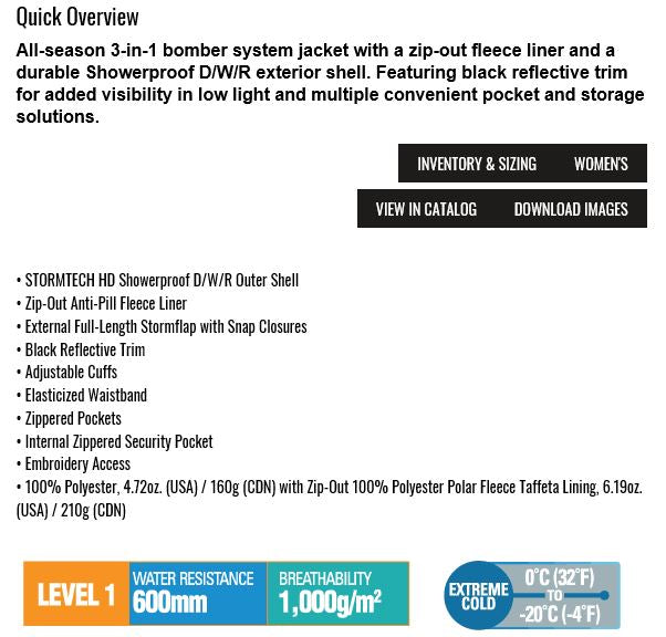 Stormtech Polar HD 3-in1 System Jacket XLT-4 sale price $154.00